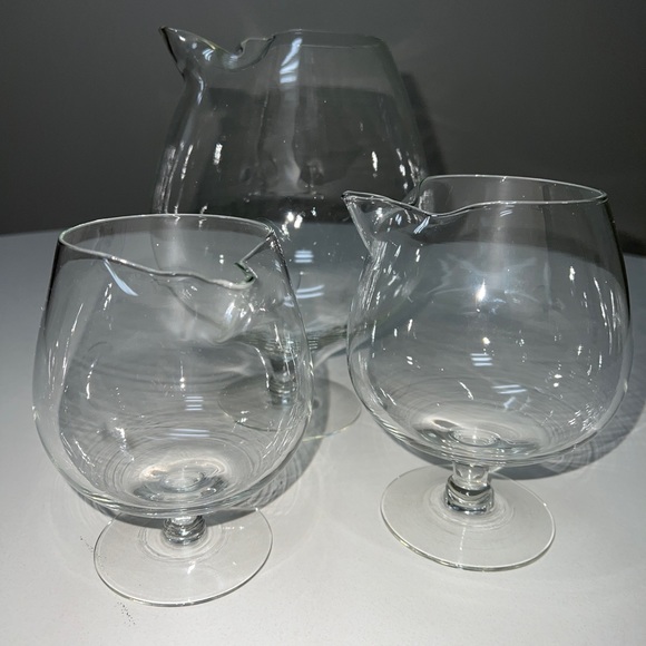 Vintage Lightweight Brandy Snifter with Pour Spout ~ Set Of 3. - Picture 10 of 12